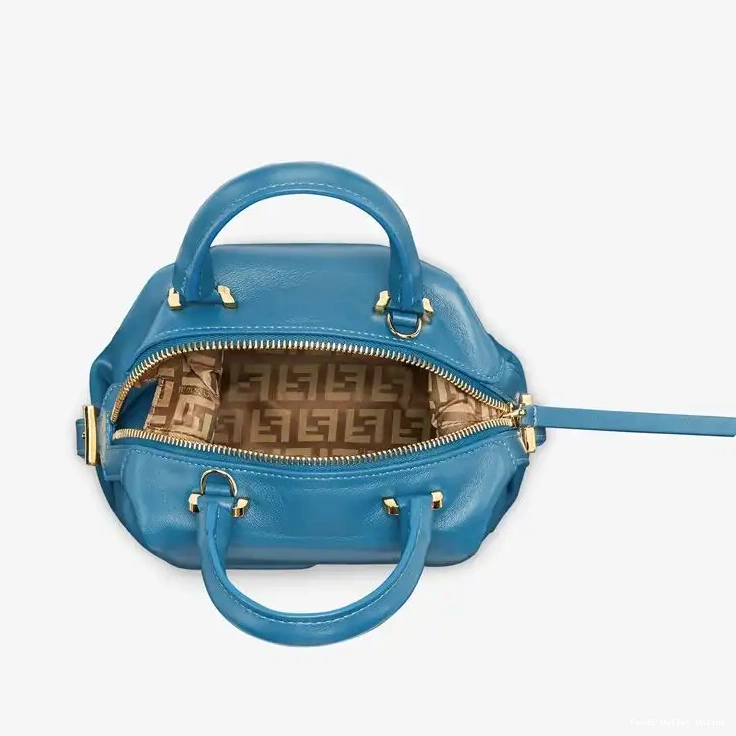 Cheap Fendi In Leather Bag Mini Nappa Cube Blue FF 0627